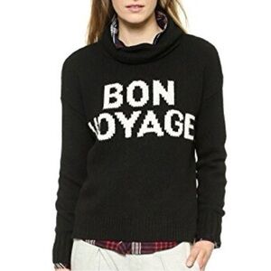 Madewell Turtleneck Sweater Women’s XS Black Alpaca Wool Bon Voyage Warm Cozy